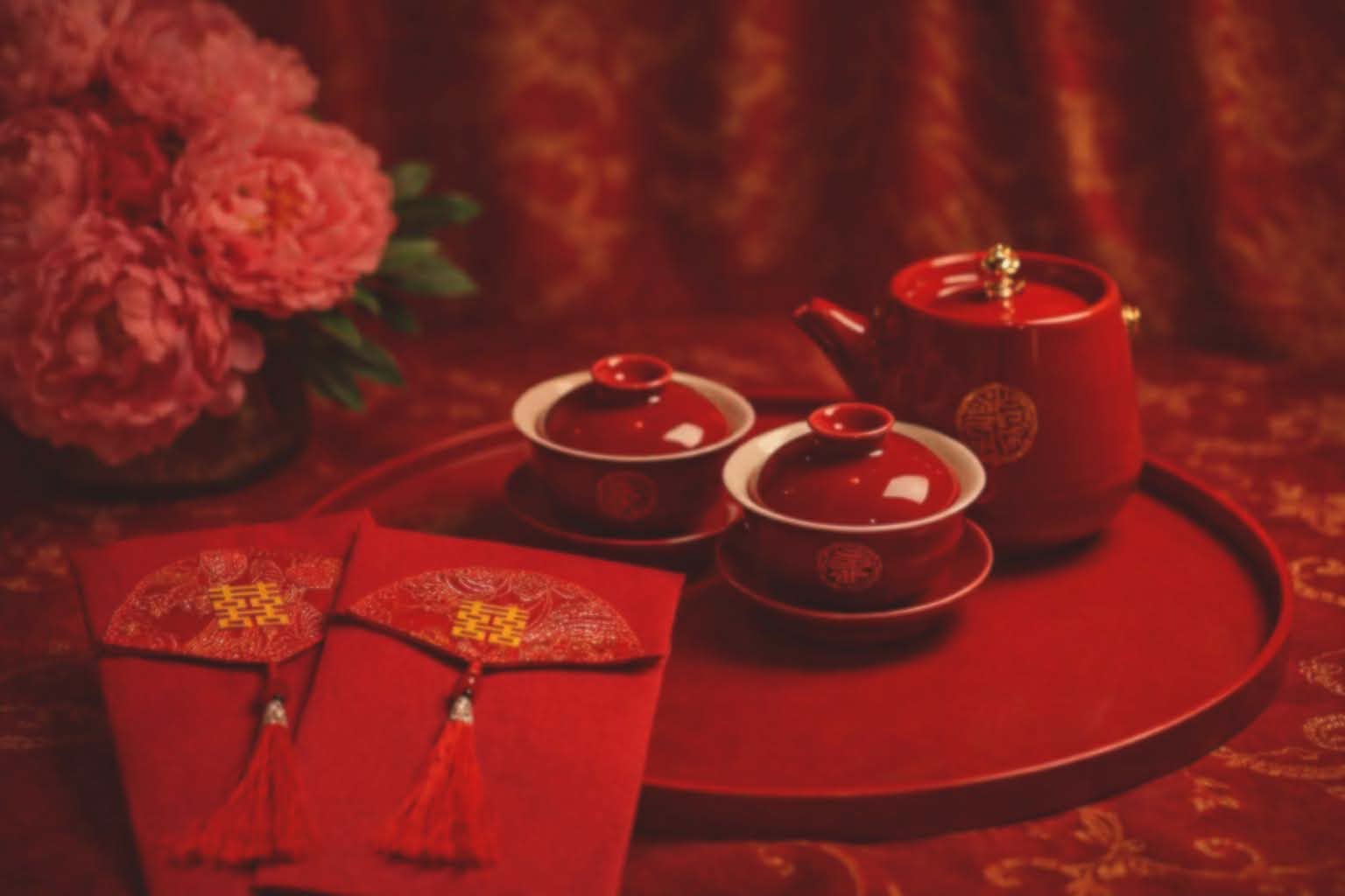 Tea ceremony setup